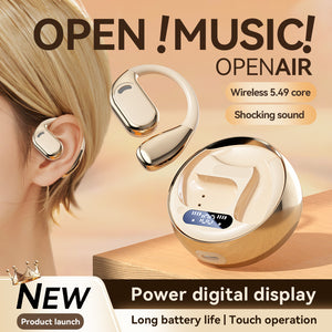 Fall Open - Ear Weireless Earphone, Lightweight Earphone With Charging Case, Noice Cancelling Bluetooth - CompatibleStereo Earbuds For Sports, Gaming, Calling, Busines