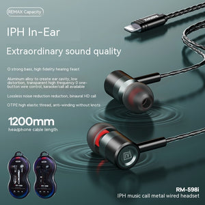 Monster Remax Metal In-Ears Earphone Tws Earbuds Wired Type-C Lightning Round Hole E-Sports Headphones For A Pple H Uawei Xiaomi