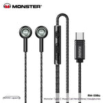 Monster Remax Metal In-Ears Earphone Tws Earbuds Wired Type-C Lightning Round Hole E-Sports Headphones For A Pple H Uawei Xiaomi